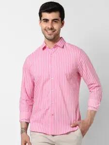 VASTRADO Vertical Stripes Cotton Casual Shirt