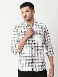 Metronaut Grid Tattersall Checked Long Sleeves Classic Fit Casual Shirt