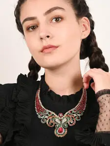 ODETTE Crystal-Studded Necklace & Earring Set