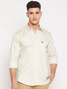 FirstKrush Micro Disty Printed Cotton Casual Shirt