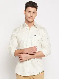 FirstKrush Micro Disty Printed Cotton Casual Shirt