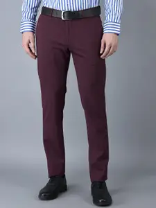CANOE Men Textured Smart Easy Wash Chinos Trousers