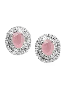 Shining Jewel - By Shivansh Gold-Plated Contemporary Stud Earrings