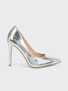 DOROTHY PERKINS Snakeskin Textured Wide Fit Party Stiletto Pumps