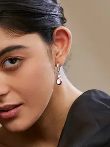 MINUTIAE Silver-Plated Geometric Drop Earrings