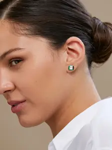 MINUTIAE Rose Gold-Plated Contemporary Stud Earrings