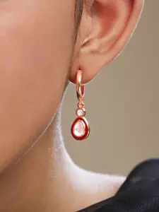 MINUTIAE Rose Gold-Plated Geometric Drop Earrings