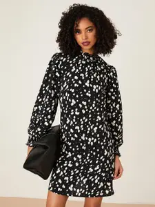 DOROTHY PERKINS Abstract Print Puff Sleeve A-Line Dress