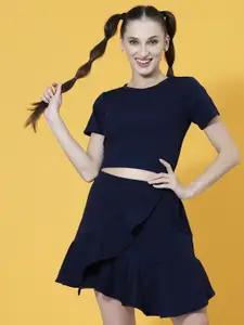 Oomph! Round Neck Styled Back Top