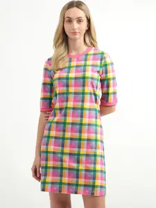 United Colors of Benetton Checked Sheath Dress
