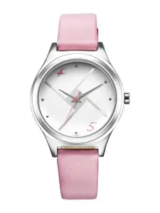 Fastrack Women Leather Straps Analogue Watch 6152SL08