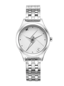 Fastrack Women Brass Dial & Bracelet Style Straps Analogue Watch 6152SM08