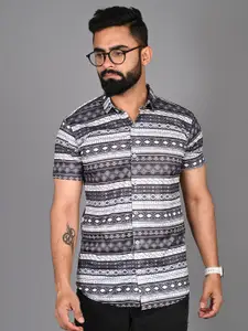 FUBAR Modern Horizontal Stripes Casual Shirt