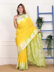 Very Much Indian Tie And Dye Printed Pure Cotton Saree