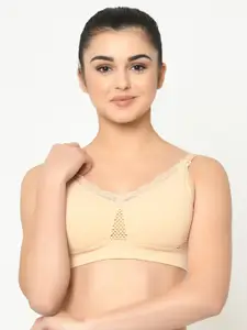 Da Intimo Beige Lightly Padded Anti Microbial Non-Wired Maternity Bra