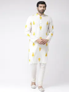 KISAH Men Printed  Regular Fit Ikat  Kurta