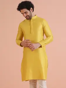 KISAH Ethnic Motif Woven Design Mandarin Collar Kurta