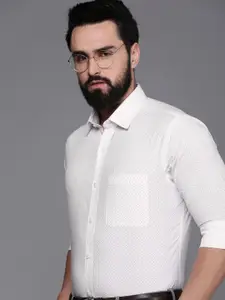 Raymond Slim Fit Printed Pure Cotton Formal Shirt