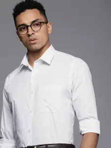 Raymond Men Pure Cotton Slim Fit Opaque Printed Formal Shirt