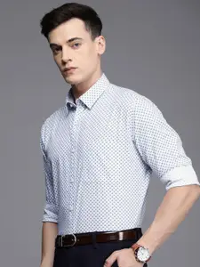 Raymond Premium Slim Fit Floral Printed Pure Cotton Formal Shirt