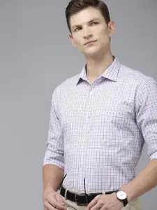 Park Avenue Men Slim Fit Tartan Checks Opaque Pure Cotton Formal Shirt