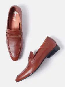 GABICCI Men Textured Leather Formal Derbys