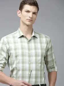 Park Avenue Men Pure Cotton Slim Fit Buffalo Checks Formal Shirt