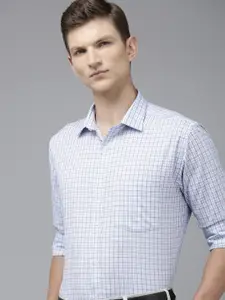 Park Avenue Men Slim Fit Tartan Checks Opaque Pure Cotton Formal Shirt