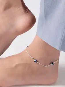 Zavya 925 Pure Silver Rhodium-Plated Anklet