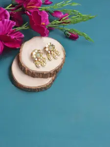 Runjhun Gold-Plated Contemporary Drop Earrings