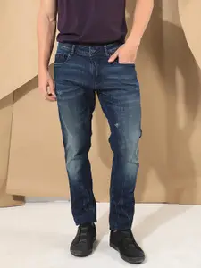 RARE RABBIT Men Mildly Distressed Heavy Fade Slim Fit Cotton Jeans