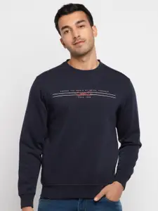 Status Quo Typography Printed Cotton Sweatshirt