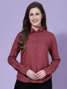 Oomph! Spread Collar Long Sleeves Casual Shirt