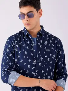 The Indian Garage Co Slim Fit Opaque Printed Pure Cotton Casual Shirt