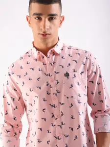 The Indian Garage Co Men Slim Fit Opaque Printed Casual Shirt