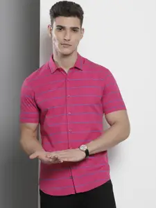 The Indian Garage Co Men Slim Fit Multi Stripes Opaque Casual Shirt
