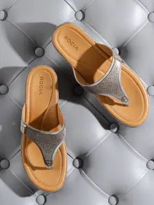 Rocia Laser Cuts Comfort T-Strap Flats