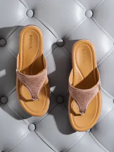 Rocia Laser Cuts Comfort T-Strap Flats