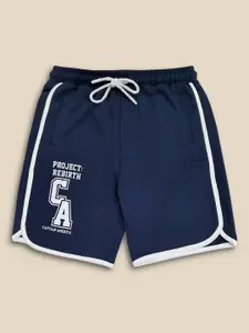 Kids Ville Boys Captain America Printed Cotton Shorts