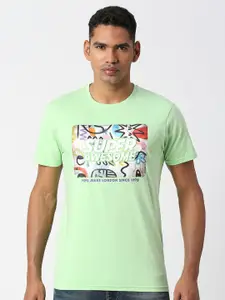 Pepe Jeans Typography Printed Slim Fit Pure Cotton T-shirt