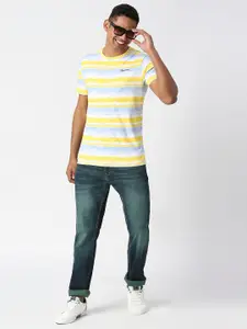 Pepe Jeans Horizontal Striped Slim Fit Pure Cotton Casual T-shirt