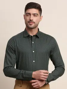 INVICTUS Original Slim Fit Micro Ditsy Printed Pure Cotton Formal Shirt