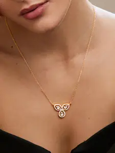 MINUTIAE Contemporary Style Gold-Plated Minimal Necklace