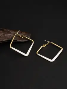 E2O Gold-Plated Contemporary Hoop Earrings