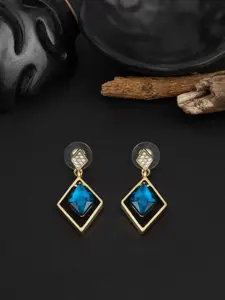 E2O Gold-Plated Geometric Drop Earrings