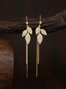 E2O Gold-Plated Contemporary Drop Earrings