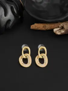 E2O Gold-Plated Contemporary Drop Earrings