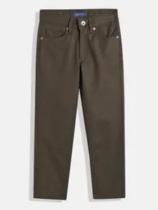 Nautica Boys Brown Slim Fit Chinos Trousers