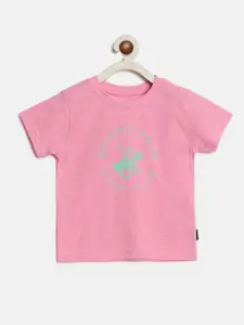 Beverly Hills Polo Club Girls Graphic Printed Pure Cotton T-Shirt