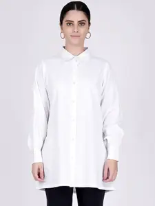 First Resort by Ramola Bachchan Spread Collar Tailored Fit Satin Casual Shirt